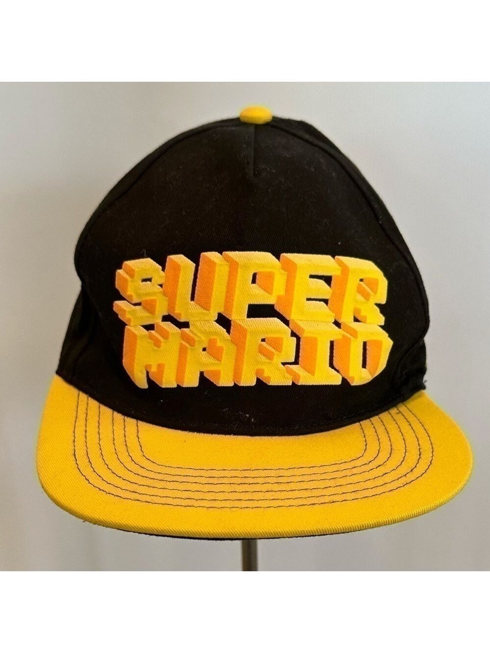 Nintendo Snapback Hat Super Mario Yellow and Black Youth Boys/Girls Hat 2019
